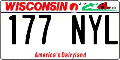 WI license plate 177NYL