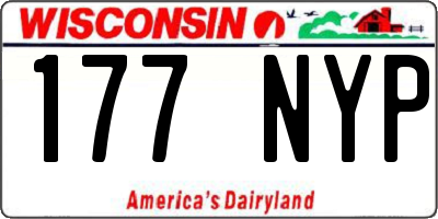 WI license plate 177NYP