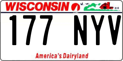 WI license plate 177NYV
