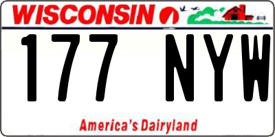 WI license plate 177NYW