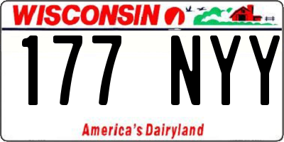 WI license plate 177NYY