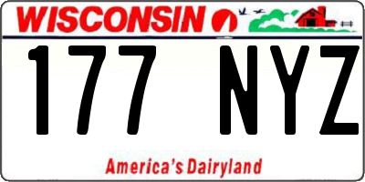 WI license plate 177NYZ