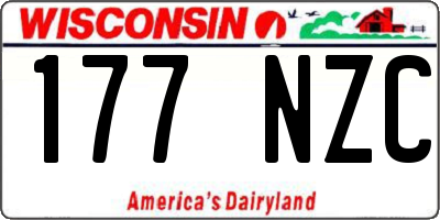 WI license plate 177NZC