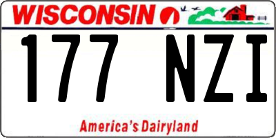 WI license plate 177NZI
