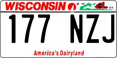 WI license plate 177NZJ