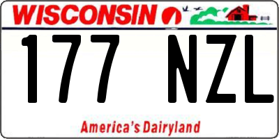 WI license plate 177NZL