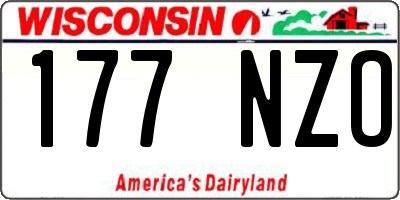 WI license plate 177NZO