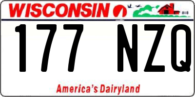 WI license plate 177NZQ