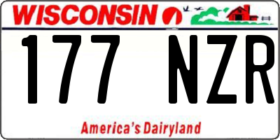 WI license plate 177NZR