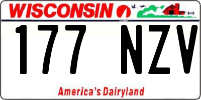 WI license plate 177NZV