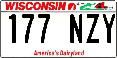 WI license plate 177NZY