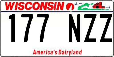 WI license plate 177NZZ
