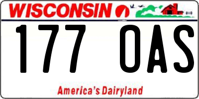 WI license plate 177OAS