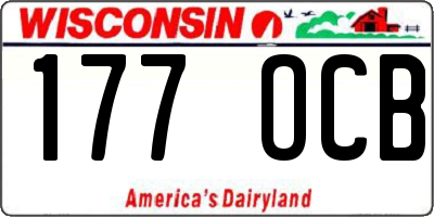 WI license plate 177OCB