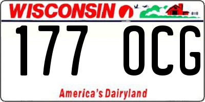 WI license plate 177OCG