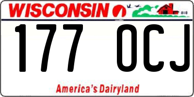 WI license plate 177OCJ