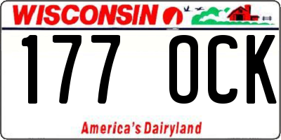 WI license plate 177OCK