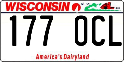 WI license plate 177OCL