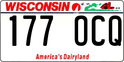 WI license plate 177OCQ