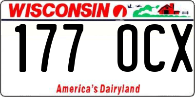 WI license plate 177OCX