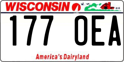 WI license plate 177OEA