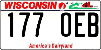 WI license plate 177OEB