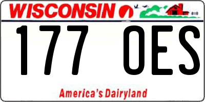 WI license plate 177OES