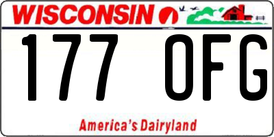 WI license plate 177OFG