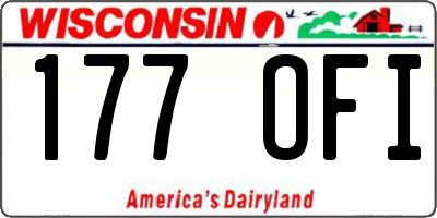 WI license plate 177OFI