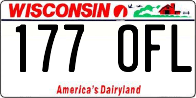 WI license plate 177OFL