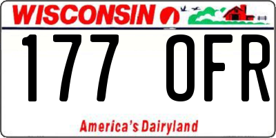 WI license plate 177OFR