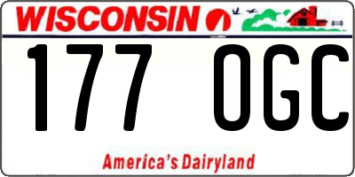 WI license plate 177OGC