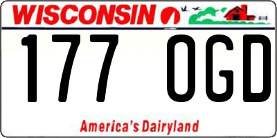 WI license plate 177OGD
