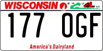 WI license plate 177OGF