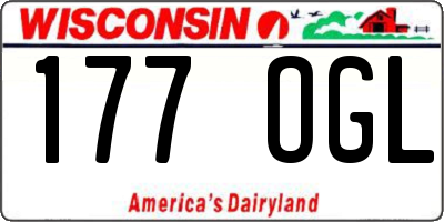 WI license plate 177OGL