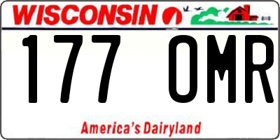 WI license plate 177OMR