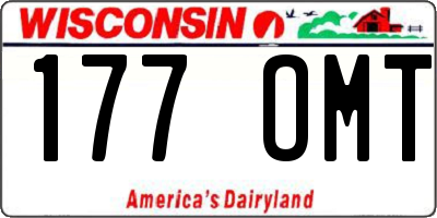 WI license plate 177OMT