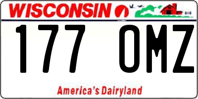 WI license plate 177OMZ