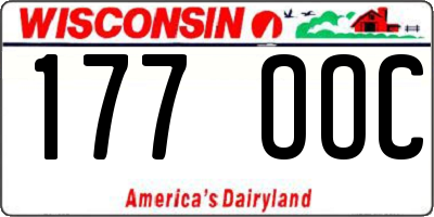 WI license plate 177OOC