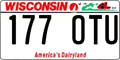 WI license plate 177OTU