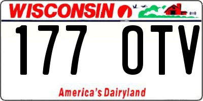 WI license plate 177OTV
