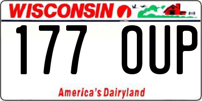 WI license plate 177OUP