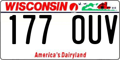 WI license plate 177OUV