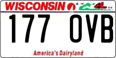 WI license plate 177OVB
