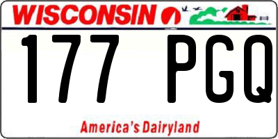 WI license plate 177PGQ