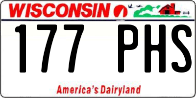 WI license plate 177PHS