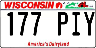 WI license plate 177PIY