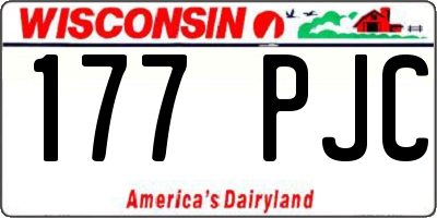 WI license plate 177PJC