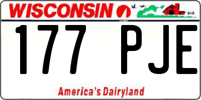 WI license plate 177PJE