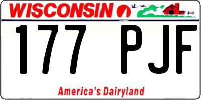 WI license plate 177PJF